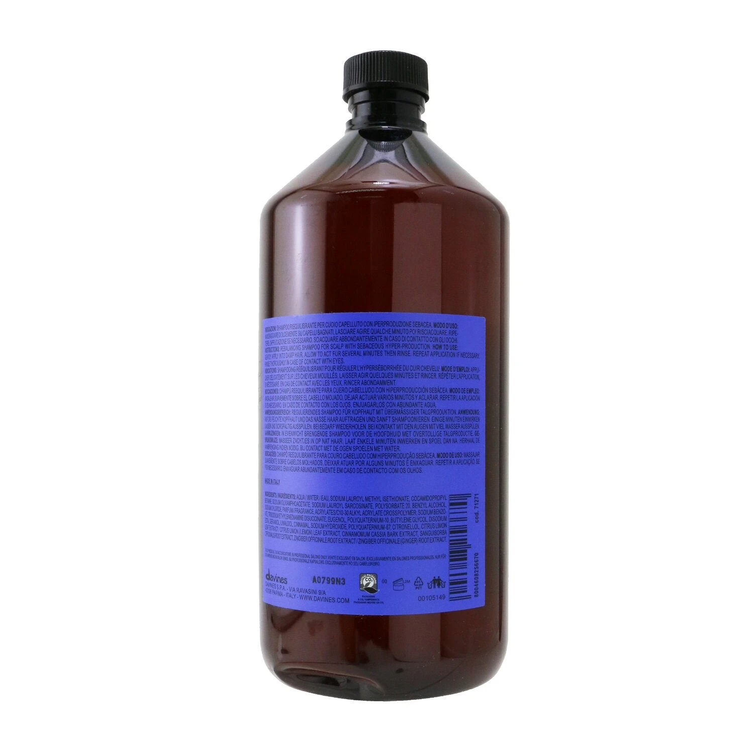 Davines Natural Tech Rebalancing Shampoo (For Oily Scalp) 1000ml/33.8oz 8 Davines Natural Tech Rebalancing Shampoo (For Oily Scalp) 1000ml/33.8oz - Image 6