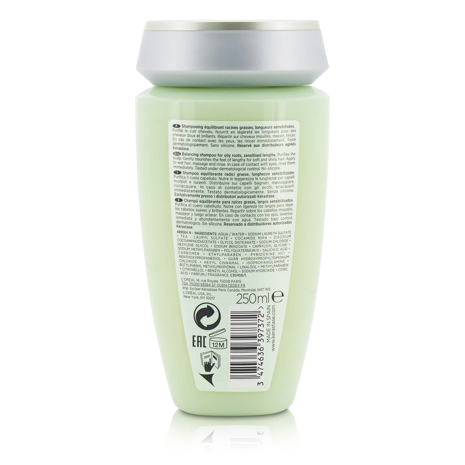 Kérastase Kerastase Specifique Bain Divalent Balancing Shampoo (Oily Roots, Sensitised Lengths) 1000ml/34oz 6 Kérastase Kerastase Specifique Bain Divalent Balancing Shampoo (Oily Roots, Sensitised Lengths) 1000ml/34oz - Image 4