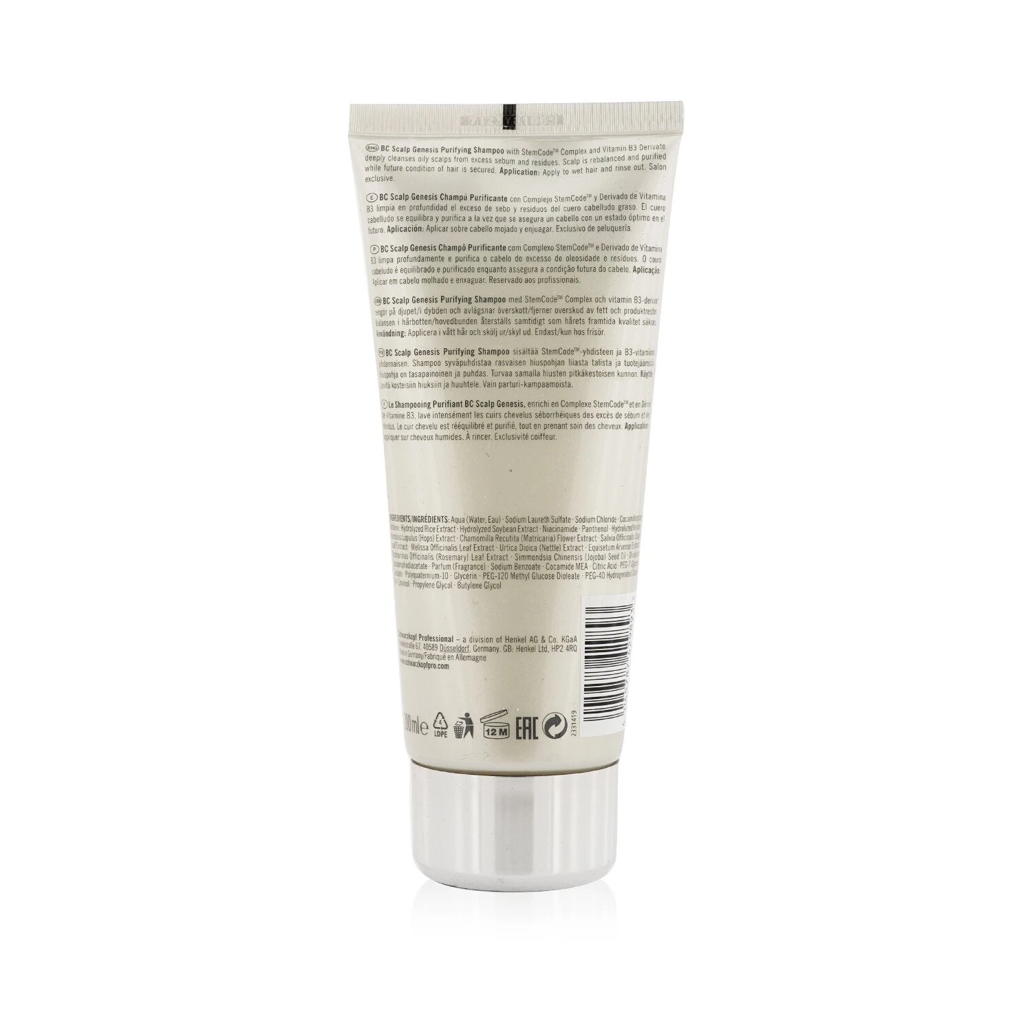 Schwarzkopf BC Bonacure Scalp Genesis Purifying Shampoo (For Normal To Oily Scalps) 200ml/6.7oz 5 Schwarzkopf BC Bonacure Scalp Genesis Purifying Shampoo (For Normal To Oily Scalps) 200ml/6.7oz - Image 3