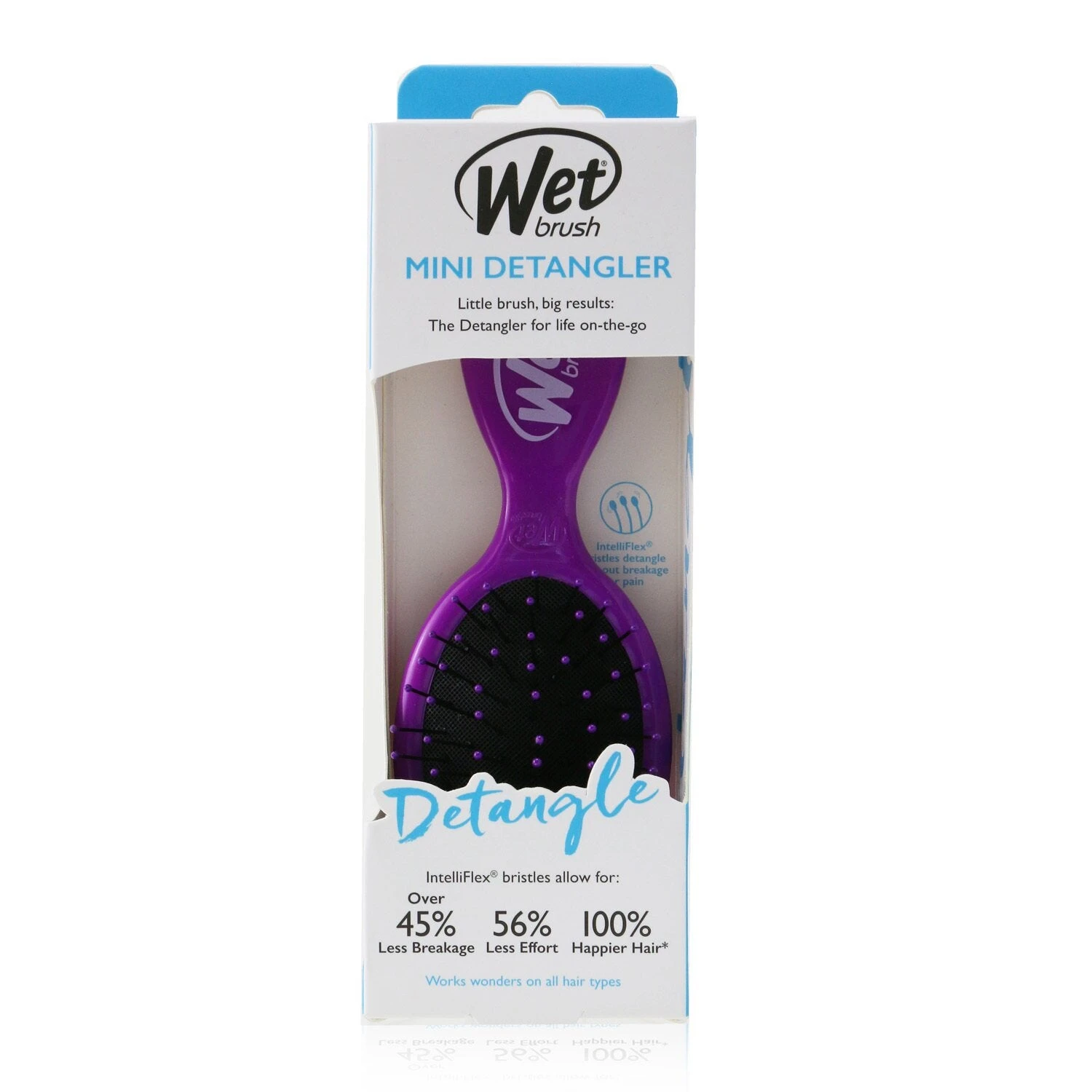 Wet Brush Mini Detangler - # Purple 1pc 4 Wet Brush Mini Detangler - # Purple 1pc - Image 2