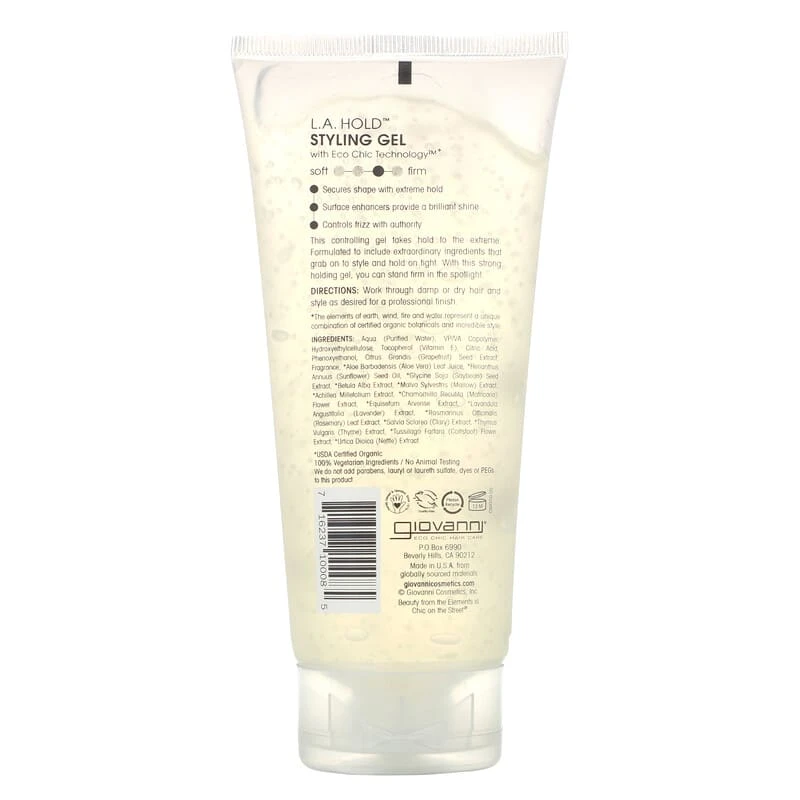 Giovanni Hair Styling Gel L.A. Hold 200ml 4 Giovanni Hair Styling Gel L.A. Hold 200ml - Image 2