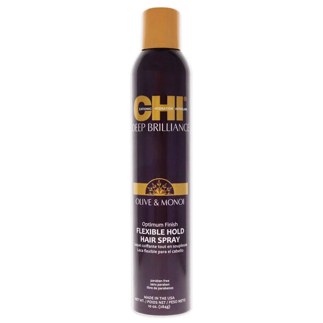 CHI Deep Brilliance Optimum Flexible Hold Hair Spray By CHI For Unisex - 10 Oz Hair Spray 3 CHI Deep Brilliance Optimum Flexible Hold Hair Spray By CHI For Unisex - 10 Oz Hair Spray