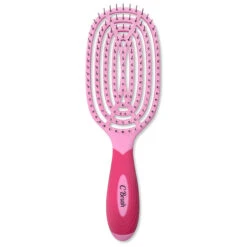 NuWay 4Hair Circular Venting Detangling C Brush - Pink By NuWay 4Hair For Unisex - 1 Pc Hair Brush