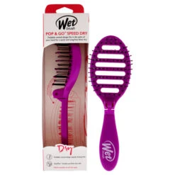 Wet Brush Pop And Go Speed Dry Brush - Purple By Wet Brush For Unisex - 1 Pc Hair Brush