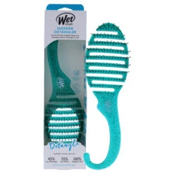Wet Brush Shower Detangler Brush - Green Glitter By Wet Brush For Unisex - 1 Pc Hair Brush
