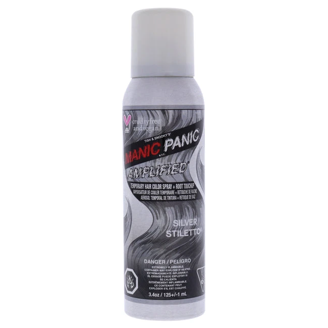 Manic Panic Amplified Temporary Hair Color Spray - Silver Stiletto By Manic Panic For Unisex - 3.4 Oz Hair Spray 3 Manic Panic Amplified Temporary Hair Color Spray - Silver Stiletto By Manic Panic For Unisex - 3.4 Oz Hair Spray