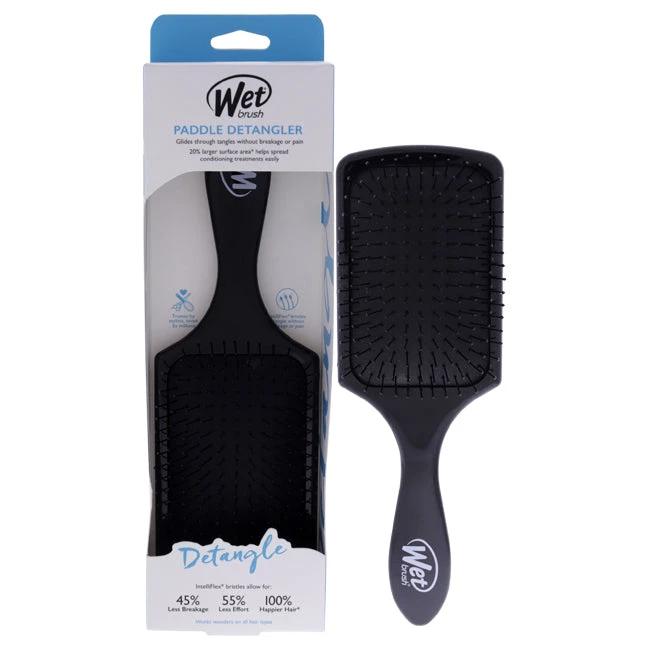 Wet Brush Paddle Detangler Brush - Black By Wet Brush For Unisex - 1 Pc Hair Brush 3 Wet Brush Paddle Detangler Brush - Black By Wet Brush For Unisex - 1 Pc Hair Brush
