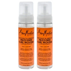 Shea Moisture Coconut & Hibiscus Frizz-Free Curl Mousse - Pack Of 2 By Shea Moisture For Unisex - 7.5 Oz Mousse