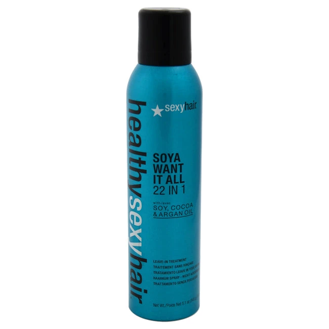 Sexy Hair Soya Want It All 22 In 1 Leave-In Treatment By Sexy Hair For Unisex - 5.1 Oz Hairspray 3 Sexy Hair Soya Want It All 22 In 1 Leave-In Treatment By Sexy Hair For Unisex - 5.1 Oz Hairspray